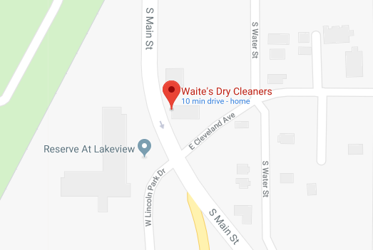 Waite's Dry Cleaners map